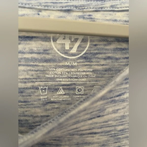 LA Dodgers heather white + blue shirt - Picture 2 of 2